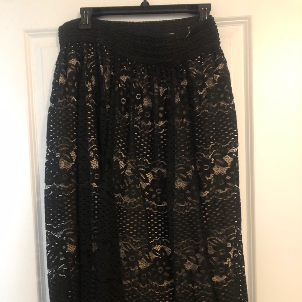 Black lace skirt